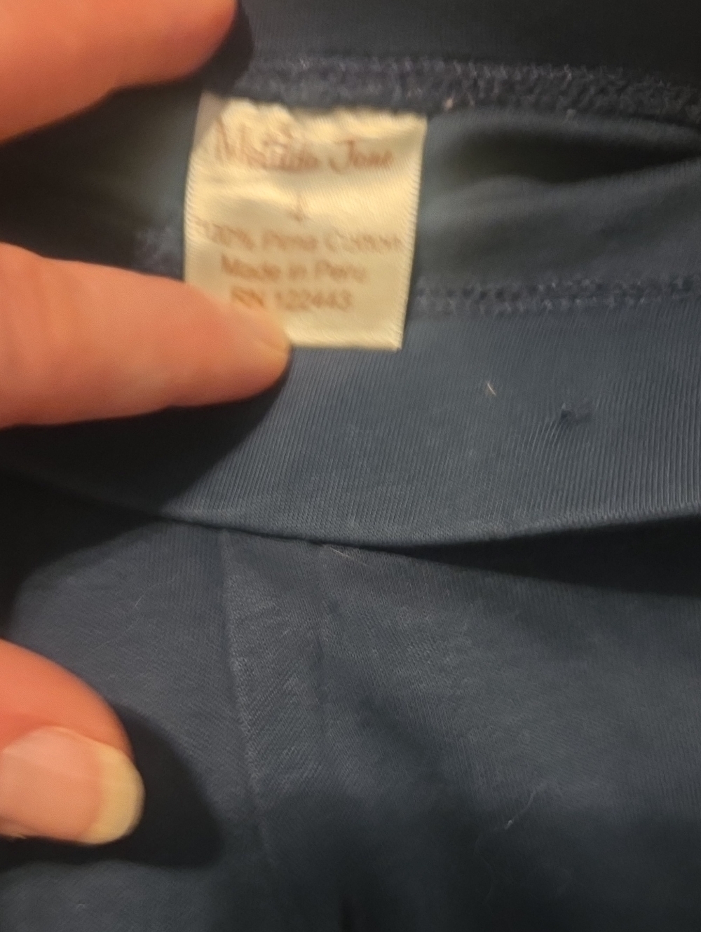 Vintage Matilda Jane Navy Button-Accent Knit Pants - Picture 2 of 3